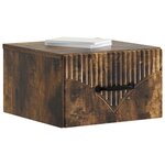 vidaXL Cabinet de chevet mural Chêne fumé 34 5 x 33 x 20 cm