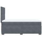 vidaXL Sommier à lattes de lit et matelas Gris foncé 90x200 cm Velours