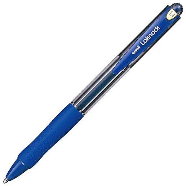 Stylo bille Laknock SN100/14 Rétract. Grip Pointe Large 1 4mm Bleu UNI-BALL