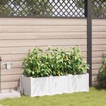 vidaXL Pots de jardin Blanc 120 x 40 x 37.5 cm Acier