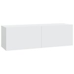 vidaXL Meubles TV muraux 2 Pièces blanc 100x30x30 cm bois d'ingénierie