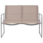 Salon de jardin meuble d'extérieur ensemble de mobilier 4 pièces tissu et acier taupe 02_0016282