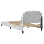 vidaXL Cadre de lit Viana sans matelas blanc 100x200 cm similicuir