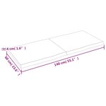 vidaXL Dessus de table bois massif traité bordure assortie