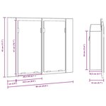 vidaXL Armoire à miroir LED vieux bois 60x12x45 cm bois d'ingénierie