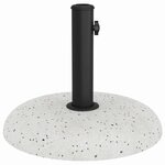 vidaXL Pied de parasol Blanc et Noir 45 x 45 x 40 cm Béton et Métal
