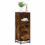 vidaXL Armoire de bain chêne fumé 35x37 5x100cm bois d'ingénierie