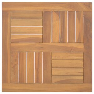 vidaXL Dessus de table carré 50x50x2 5 cm Bois de teck massif