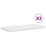 vidaXL Lit de jour avec gigogne et matelas gris clair 90x190cm velours