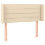vidaXL Tête de lit avec oreilles Crème 83x16x78/88 cm Tissu