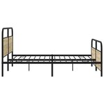 vidaXL Cadre de lit en métal sans matelas chêne sonoma 180x200 cm