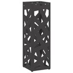 vidaXL Porte-parapluie Noir Métal Moyen Motif Support de parapluies