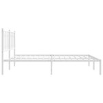 vidaXL Cadre de lit métal sans matelas et tête de lit blanc 183x213 cm