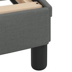 vidaXL Lit avec matelas Dover gris foncé 200x200 cm tissu