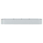 vidaXL Lit surélevé de jardin 400x80x44 cm Acier galvanisé Argenté