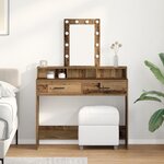 vidaXL Table de Toilette Marron 100 x 41 x 140 cm Bois d'ingénierie