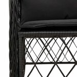 vidaXL Ensemble à manger de jardin 9Pièces coussins noir résine tressée