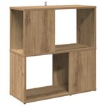 vidaXL Bibliothèque chêne artisanal 60x24x63 cm bois d'ingénierie