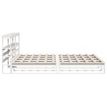 vidaXL Cadre de lit sans matelas blanc 200x200 cm bois massif de pin