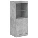 vidaXL Buffet avec lumières LED gris béton 162x37x100 cm
