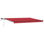 vidaXL Auvent manuel rétractable avec LED rouge 400x300 cm