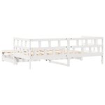 vidaXL Lit de jour avec gigogne et tiroirs sans matelas blanc 90x200cm