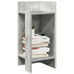 vidaXL Tables d'appoint 2 Pièces avec étagère gris béton 25 5x27x60 cm