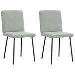 vidaXL Chaises à manger lot de 2 Gris clair Velours
