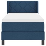 vidaXL Lit à ressorts avec tête de lit Bleu 200 x 80 cm tissu