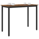 vidaXL table Bois ancien 100 x 50 x 76 5 cm Bois d'ingénierie et acier