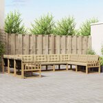 vidaXL Ensemble de canapés d'extérieur 9 pc Blanc et Beige