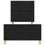 Lit vidaXL Noir 100x200 cm en tissu