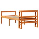 vidaXL Cadre de lit avec tête de lit sans matelas cire marron 75x190cm