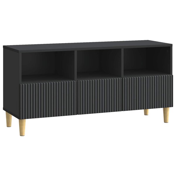 vidaXL Meuble TV avec tiroir Noir 102 x 34 5 x 50 cm Bois d'ingénierie