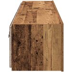 Mobilier TV vidaXL avec lumières LED 2 Pièces Bois ancien 80x35x31 cm