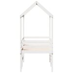 vidaXL Lit haut sans matelas blanc 90x190 cm bois de pin massif
