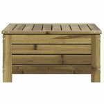 vidaXL Repose-pied de jardin 62x63 5x32 cm bois de pin imprégné