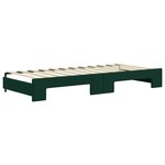 vidaXL Lit de jour avec gigogne et matelas vert foncé 90x200cm velours