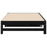 vidaXL Lit coulissant sans matelas noir 2x(100x200) cm