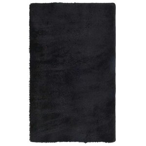 vidaXL Tapis shaggy à poils longs NAVARRA noir 80x150 cm polyester