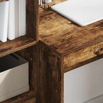 vidaXL Bureau Chêne fumé 80 x 50 x 76 cm