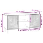 vidaXL Meuble TV Blanc 102 x 34 5 x 50 cm Bois d'ingénierie