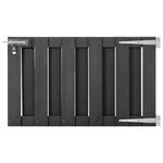 vidaXL Portillon WPC 100x60 cm Gris