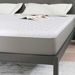 vidaXL Coussins de Matelas Blanc 200 x 200 cm Mousse PU