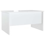 vidaXL Table basse blanc brillant 80x50x42 5 cm bois d'ingénierie