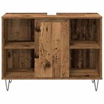 vidaXL Ensemble de mobilier de salle de bain 3 Pièces Bois Ancien