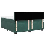vidaXL Sommier à lattes de lit et matelas Vert foncé 200x200cm Velours