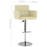 vidaXL Tabourets de bar lot de 2 crème similicuir