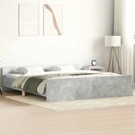 vidaXL Cadre de lit sans matelas gris béton 160x200 cm