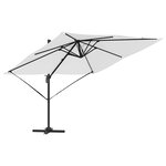 vidaXL Parasol Roma Beige 286 x 285 x 265 cm Polyester  Aluminium